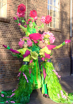 groene fee en bloemengeishas